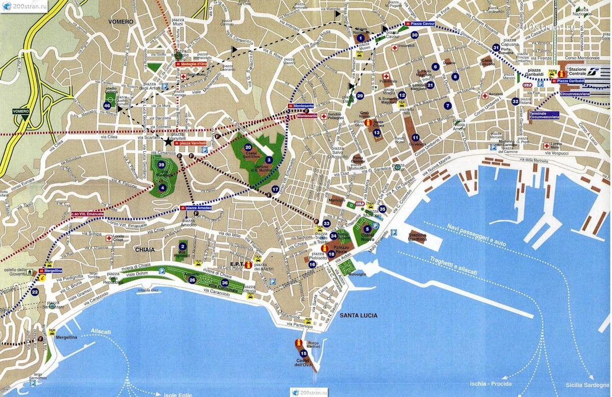 napoli stad kaart
