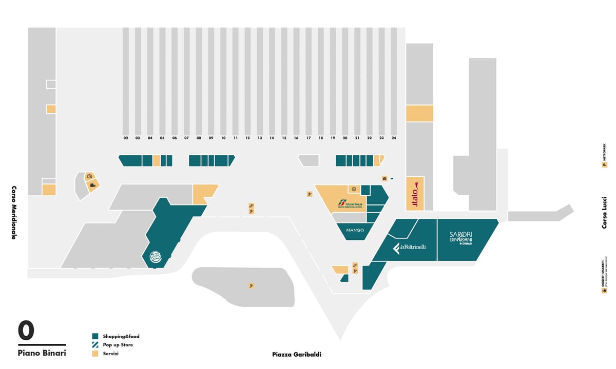 Kaart van napoli centrale stasie