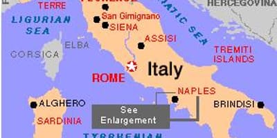Napels in italië kaart