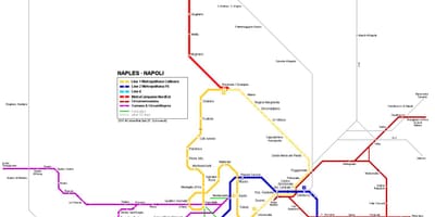 Kaart van napels italië metro